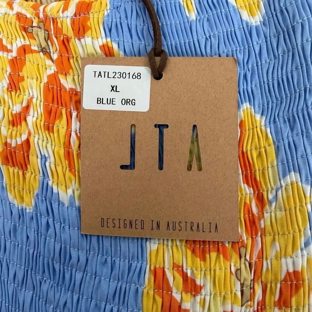 Abel The Label for Anthropologie One Shoulder Floral Maxi Dress XL NEW Wedding G - Picture 5 of 9